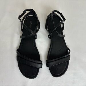 Forever 21 black sandals with straps (size 7.5 women’s)